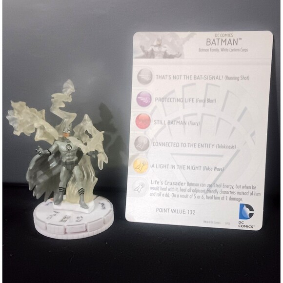 Heroclix Convention Exclusive D-005 White Lantern Batman With Card 2012 - Picture 1 of 8